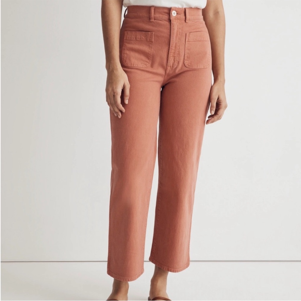 Madewell Straight Leg Jeans in Warm Terracotta